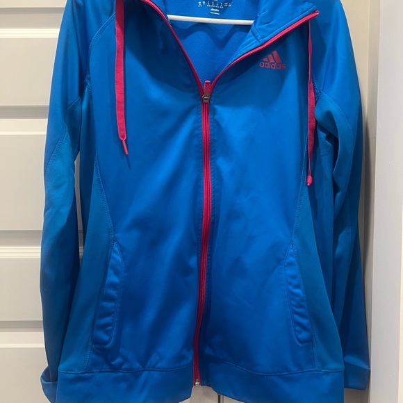 adidas Jackets & Blazers - Adidas Women's Blue Jacket with Red Accents